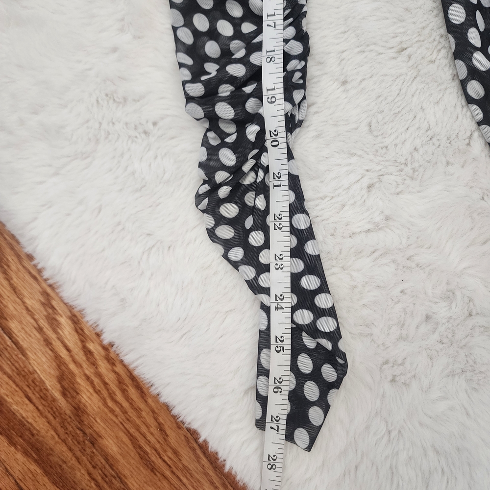 Zara Black and White Polka Dot Long Sleeve Maxi Dress - Picture 10 of 16